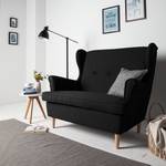 Sofa Piha (2-Sitzer) Flachgewebe Schwarz