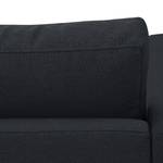 Sofa Portobello (3-Sitzer) Webstoff Stoff Ramira: Anthrazit - Kufen