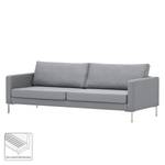 Sofa Portobello (3-Sitzer) Webstoff Stoff Ramira: Silber - Eckig