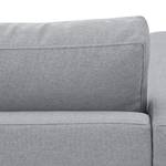 Sofa Portobello (3-Sitzer) Webstoff Stoff Ramira: Silber - Eckig