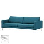 Sofa Portobello (3-Sitzer) Webstoff Stoff Ramira: Türkis - Eckig