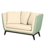 Sofa Sagone (2-Sitzer) Webstoff Mint / Cremeweiß