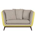 Sofa Sagone (2-Sitzer) Webstoff Gelb / Hellgrau