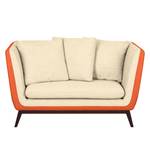 Sofa Sagone (2-Sitzer) Webstoff Orange / Cremeweiß