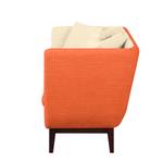 Sofa Sagone (2-Sitzer) Webstoff Orange / Cremeweiß