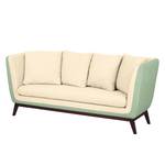 Sofa Sagone (3-Sitzer) Webstoff Mint / Cremeweiß