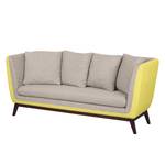 Sofa Sagone (3-Sitzer) Webstoff Gelb / Hellgrau