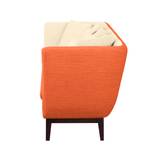 Sofa Sagone (3-Sitzer) Webstoff Orange / Cremeweiß