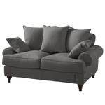 Sofa Seelow (2-Sitzer) Webstoff Dunkelgrau