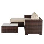 Lounge Set Paradise Lounge (inkl. Tisch) Polyrattan/Stoff - Braun/Beige