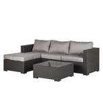 Sitzgruppe Paradise Lounge (inkl. Tisch) Polyrattan/Textil - Grau