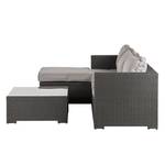 Gruppo di sedute Paradise Lounge 3 pezzi - Polyrattan/Tessuto grigio -