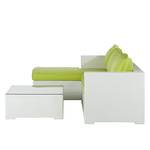 Salon de jardin White Comfort Poly rotin / Textile - Blanc / Kiwi (3 éléments)