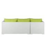 Tuinmeubelset White Comfort (3-delige set) - polyrotan/textiel - wit - groen