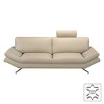 Sofa Sharon (3-Sitzer) Echtleder Beige - Ohne Kopfstütze