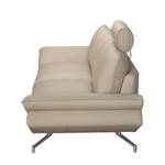 Sofa Sharon (3-Sitzer) Echtleder Beige - Mit Kopfstüze