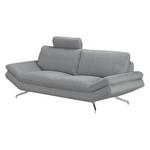 Sofa Sharon (3-Sitzer) Webstoff Webstoff - Grau - Kopfstütze verstellbar