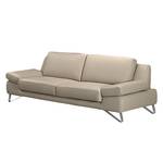 Sofa Silvano (2,5-Sitzer) Kunstleder Taupe - Kopfstütze verstellbar