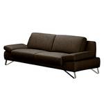 Sofa Silvano (2,5-Sitzer) Webstoff Braun-Schwarz - Ohne Kopfstütze