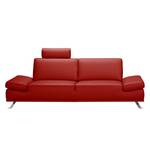 Sofa Toone (3-Sitzer) Echtleder Echtleder - Rot