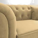 Sofa Upperclass (2-Sitzer) Samt Samtstoff - Beige - 4 Kissen