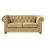 Sofa Upperclass (2-Sitzer) Samt Samtstoff - Beige - Ohne Kissen