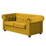 Canapé Upperclass (2 places) Velours - Jaune - Sans coussin