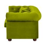 Canapé Upperclass (2 places) Velours - Vert - 4 coussins