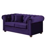 Sofa Upperclass (2-Sitzer) Samt Violett - 4 Kissen