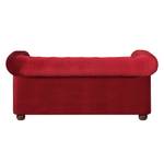 Sofa Upperclass (2-Sitzer) Samt Samtstoff - Rot - Ohne Kissen