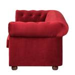 Canapé Upperclass (2 places) Velours - Rouge - Sans coussin