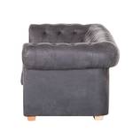 Sofa Upperclass (3-Sitzer) Antiklederlook - Grau