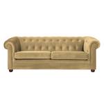 Sofa Upperclass (3-Sitzer) Samt Beige - Ohne Kissen