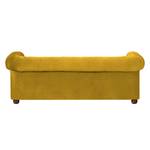 Canapé Upperclass (3 places) Velours - Jaune - Sans coussin