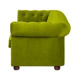 Canapé Upperclass (3 places) Velours - Vert - Sans coussin