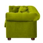 Sofa Upperclass (3-Sitzer) Samt Samtstoff - Grün - 4 Kissen