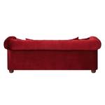 Sofa Upperclass (3-Sitzer) Samt Samtstoff - Rot - 4 Kissen