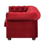 Canapé Upperclass (3 places) Velours - Rouge - 4 coussins