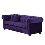 Sofa Upperclass (3-Sitzer) Samt Violett - 4 Kissen