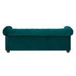 Sofa Upperclass (3-Sitzer) Samt Petrol - Ohne Kissen