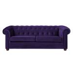 Sofa Upperclass (3-Sitzer) Samt Samtstoff - Violett - Ohne Kissen