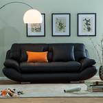 Sofa Vannes (2-Sitzer) Kunstleder Schwarz