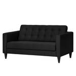 Sofa Wallace (2-Sitzer) Webstoff Stoff Lotana: Schwarz