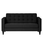 Sofa Wallace (2-Sitzer) Webstoff Stoff Lotana: Schwarz