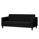 Sofa Wallace (3-Sitzer) Webstoff Stoff Lotana: Schwarz