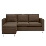 Sofa Wyke (3-Sitzer mit Hocker) Webstoff Nougat