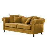 Sofa York (3-Sitzer) Samt Stoff Chepi: Senfgelb