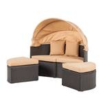 Sonneninsel Paradise Lounge M Polyrattan - Graubraun/Beige - Stahlrahmen