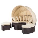 Isola prendisole Premium Paradise Lounge Polyrattan - Struttura in alluminio - Marrone / Beige