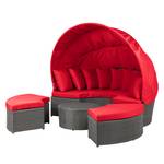 Premium Lounge eiland Paradise Lounge polyrotan - aluminium frame - Grijs/rood